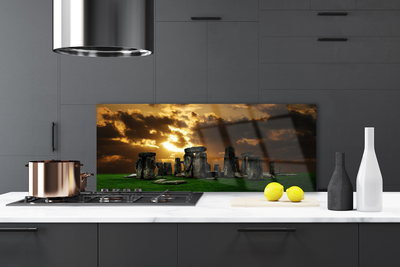 Painel vidro cozinha Paisagem de Pedras