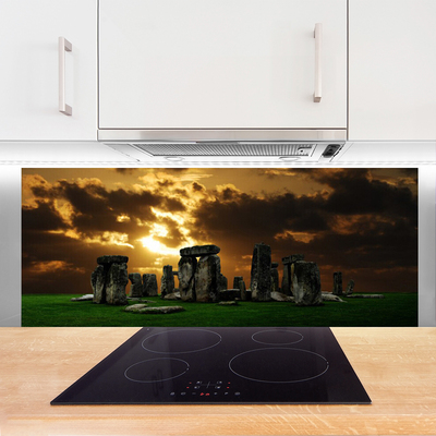 Painel vidro cozinha Paisagem de Pedras