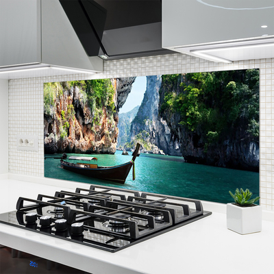 Painel cozinha Paisagem de Boat Lake Rocks