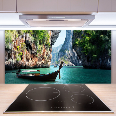 Painel cozinha Paisagem de Boat Lake Rocks