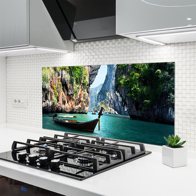 Painel cozinha Paisagem de Boat Lake Rocks