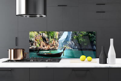 Painel cozinha Paisagem de Boat Lake Rocks