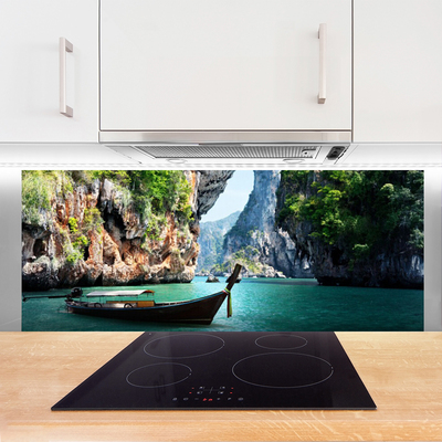 Painel cozinha Paisagem de Boat Lake Rocks