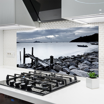Painel cozinha Paisagem de Pedras de Praia