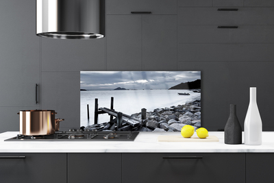 Painel cozinha Paisagem de Pedras de Praia