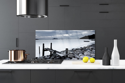 Painel cozinha Paisagem de Pedras de Praia