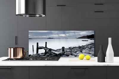 Painel cozinha Paisagem de Pedras de Praia