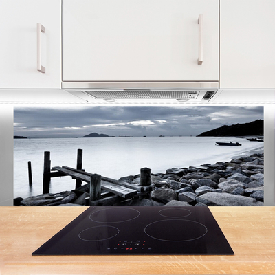 Painel cozinha Paisagem de Pedras de Praia