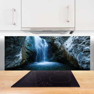 Painel vidro cozinha Cachoeira da Natureza