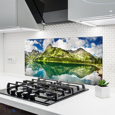 Painel vidro cozinha Paisagem de lagos e montanhas