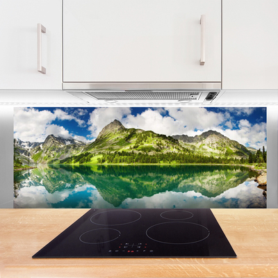 Painel vidro cozinha Paisagem de lagos e montanhas