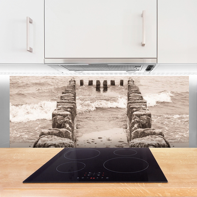 Painel vidro cozinha Arquitetura Ocean Beach