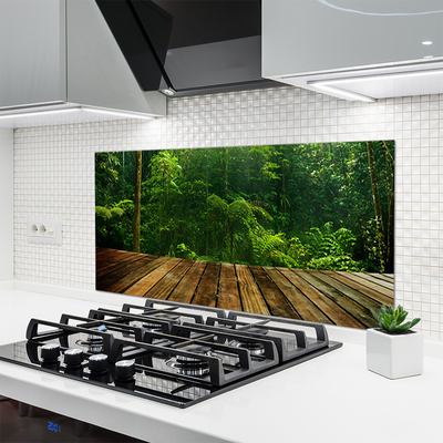 Painel vidro cozinha Planta da Natureza da Floresta