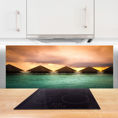 Painel vidro cozinha Arquitetura do Mar Água