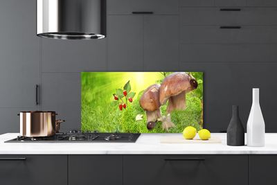 Painel cozinha Cogumelos Frutas Morangos