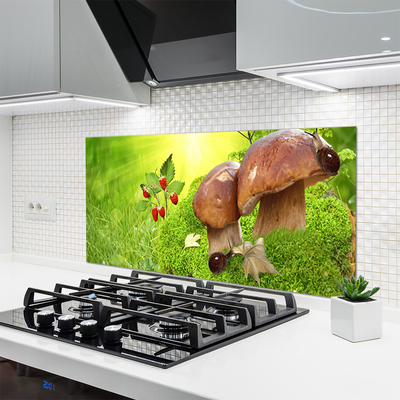 Painel cozinha Cogumelos Frutas Morangos