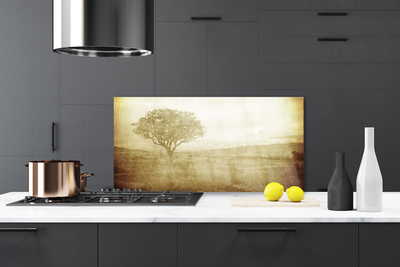 Painel vidro cozinha Natureza da Árvore