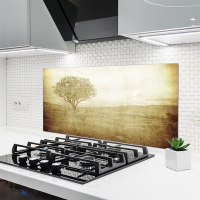 Painel vidro cozinha Natureza da Árvore