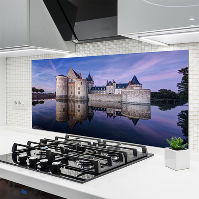 Painel vidro cozinha Arquitetura Castle Water