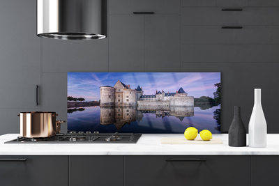 Painel vidro cozinha Arquitetura Castle Water