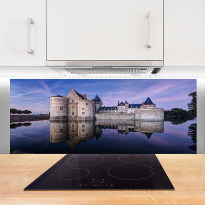 Painel vidro cozinha Arquitetura Castle Water