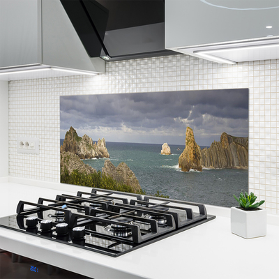 Painel vidro cozinha Paisagem de rochas marinhas
