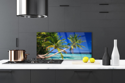 Painel cozinha Paisagem do mar com palmeiras