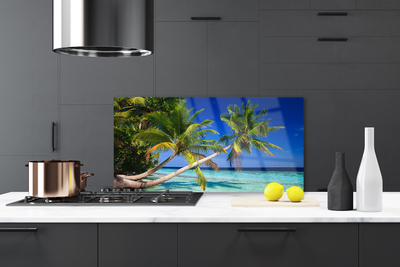 Painel cozinha Paisagem do mar com palmeiras