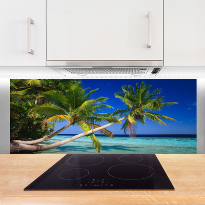 Painel cozinha Paisagem do mar com palmeiras