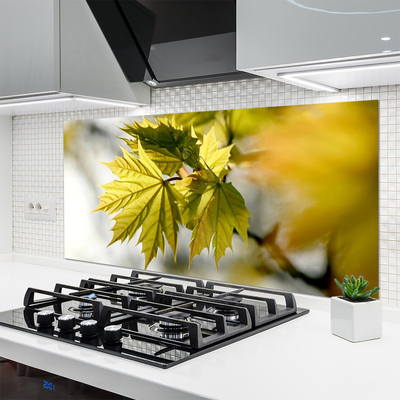 Painel vidro cozinha Folhas Planta