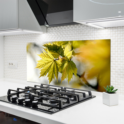 Painel vidro cozinha Folhas Planta