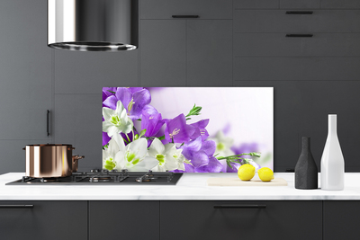 Painel vidro cozinha Planta de flores