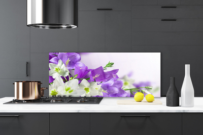 Painel vidro cozinha Planta de flores