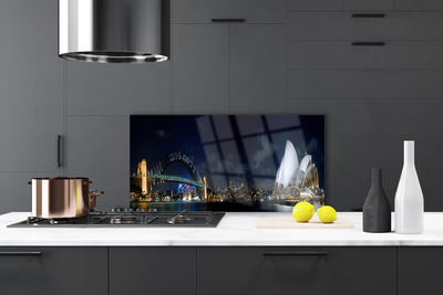 Painel vidro cozinha Arquitetura da Ponte de Sydney