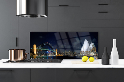 Painel vidro cozinha Arquitetura da Ponte de Sydney