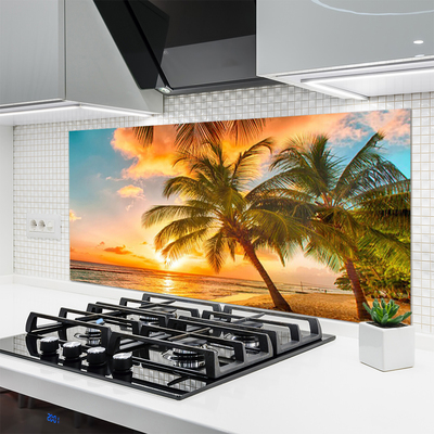 Painel cozinha Paisagem do mar com palmeiras