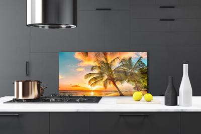 Painel cozinha Paisagem do mar com palmeiras