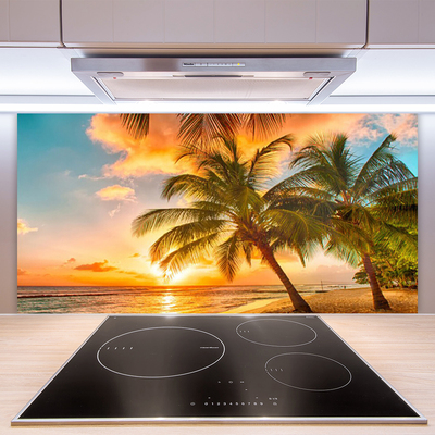 Painel cozinha Paisagem do mar com palmeiras