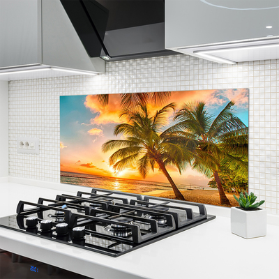 Painel cozinha Paisagem do mar com palmeiras