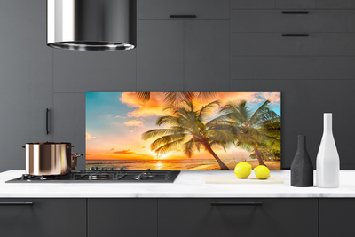 Painel cozinha Paisagem do mar com palmeiras