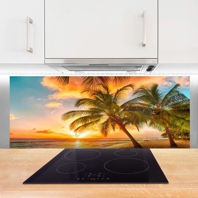 Painel cozinha Paisagem do mar com palmeiras
