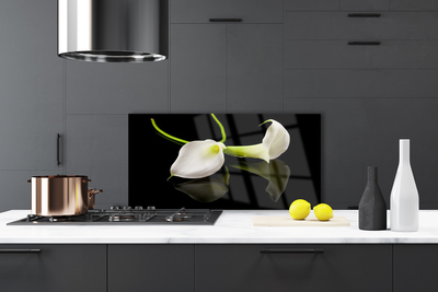 Painel vidro cozinha Planta de flores