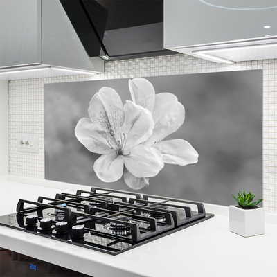 Painel vidro cozinha Planta de flores