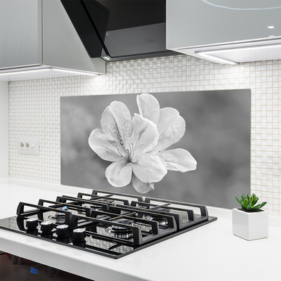 Painel vidro cozinha Planta de flores