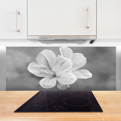 Painel vidro cozinha Planta de flores