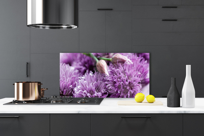 Painel vidro cozinha Planta de flores