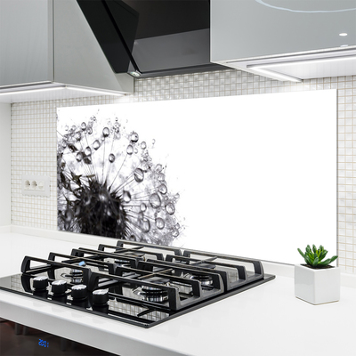 Painel vidro cozinha Planta dente-de-leão