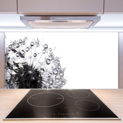 Painel vidro cozinha Planta dente-de-leão