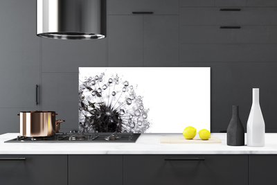 Painel vidro cozinha Planta dente-de-leão