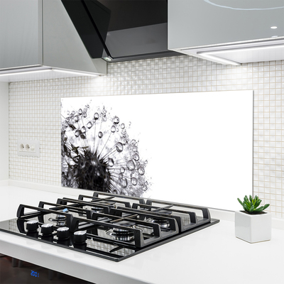 Painel vidro cozinha Planta dente-de-leão